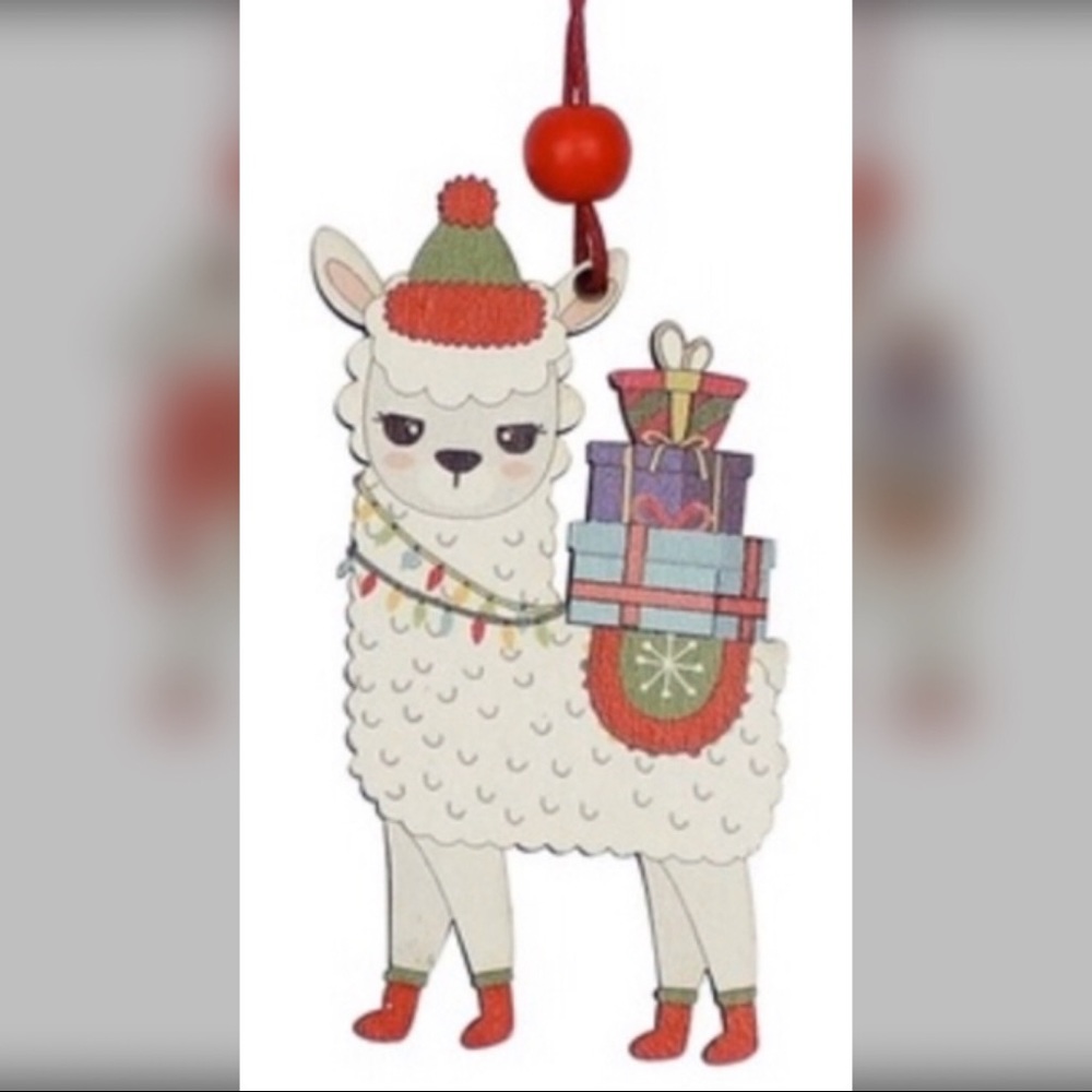 SALE ✨🎄 HP | Wooden Llama Christmas Tree Ornament - Picture 5 of 5